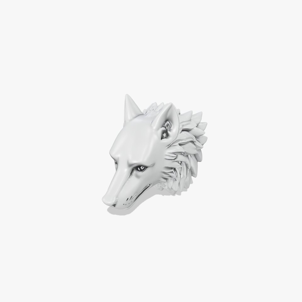 Silver Wolf Sculpture model pack